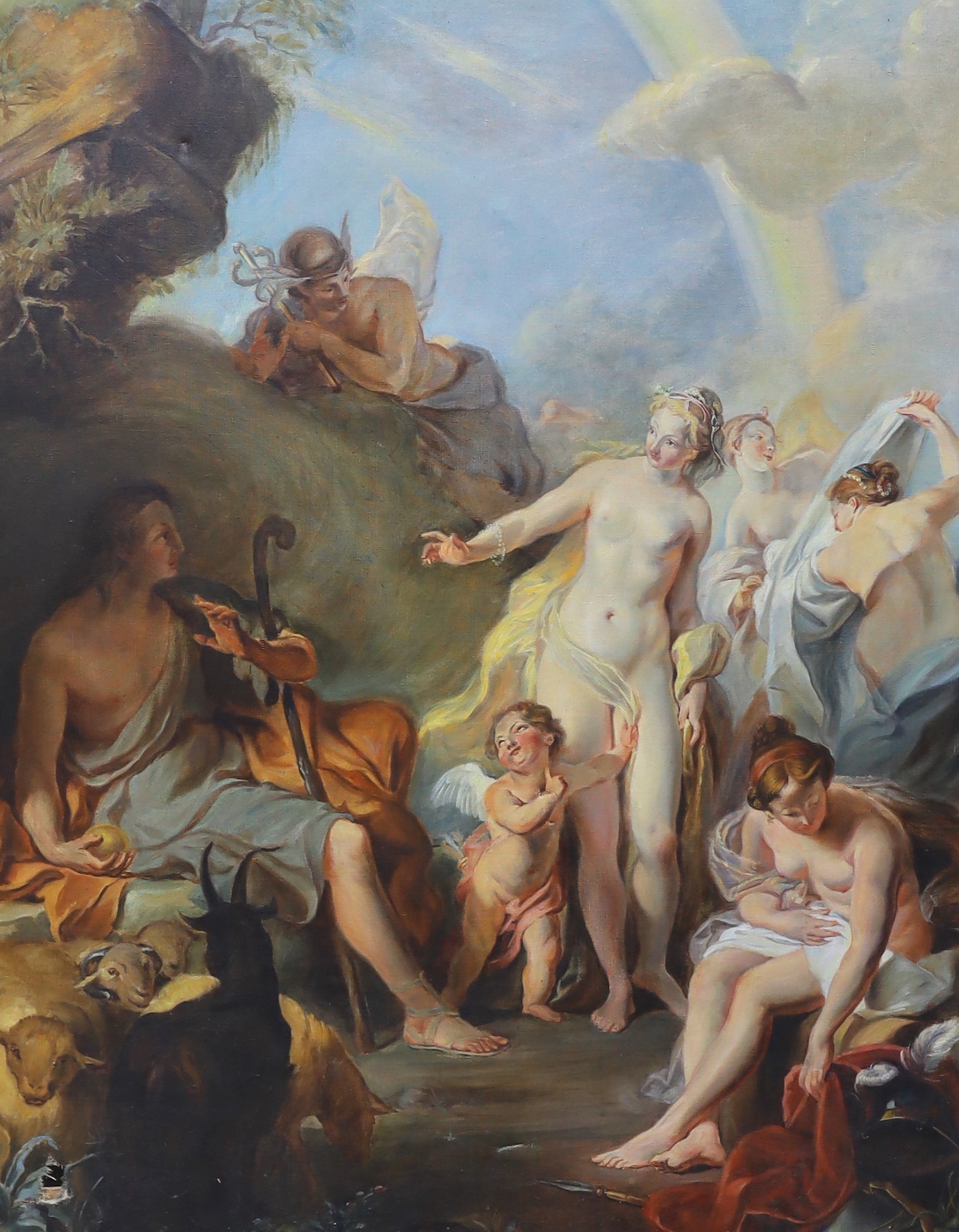 After Noel-Nicolas Coypel, oil on canvas, The Judgement of Paris, 99 x 79cm